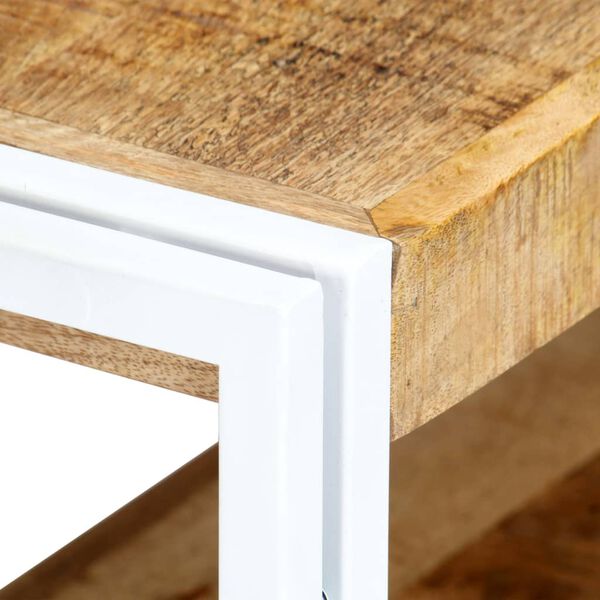 vidaXL ТВ шкаф, 90x30x40 см, мангово дърво масив