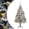 vidaXL С изкуствено коледно дърво с 300 LED светодиода Бяло 180 cm