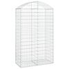 vidaXL Дъговидна габионна кошница 100x50x160/180 см поцинковано желязо