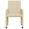 vidaXL Столове с Колела с колела 2 pcs Крем 58 х 65 х 94 см текстил