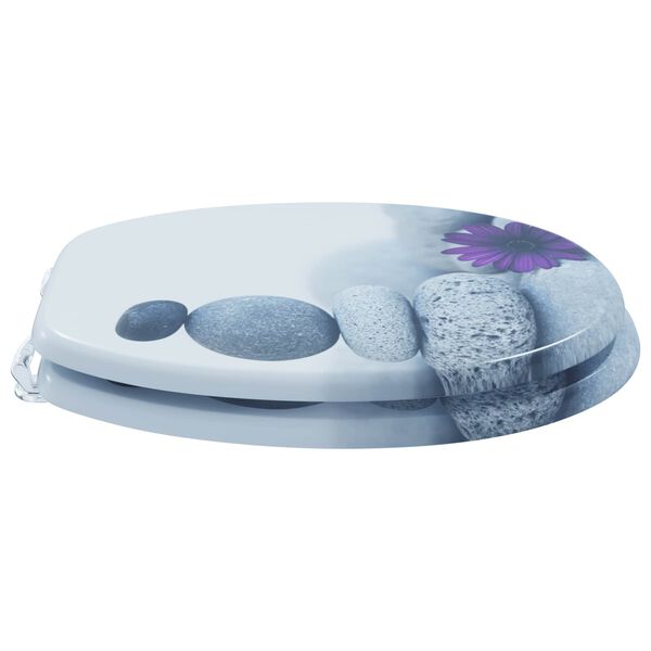 vidaXL Тоалетна седалка Сив 44 x 38 см ПДЧ