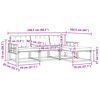 vidaXL Комплект дивани за открито 4 pcs Естествено и черно