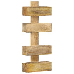 vidaXL Стенна поставка за списания, 30x11x72 см, масивно мангово дърво
