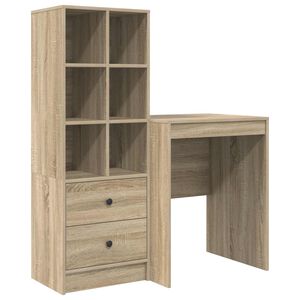 vidaXL Бюро Сонома дъб 105,5 x 50 x 127 см 2 бр.