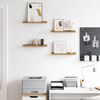 vidaXL Стенен рафт с рафт 4 pcs Бежово 40 x 9 x 3 cm Инженерно дърво