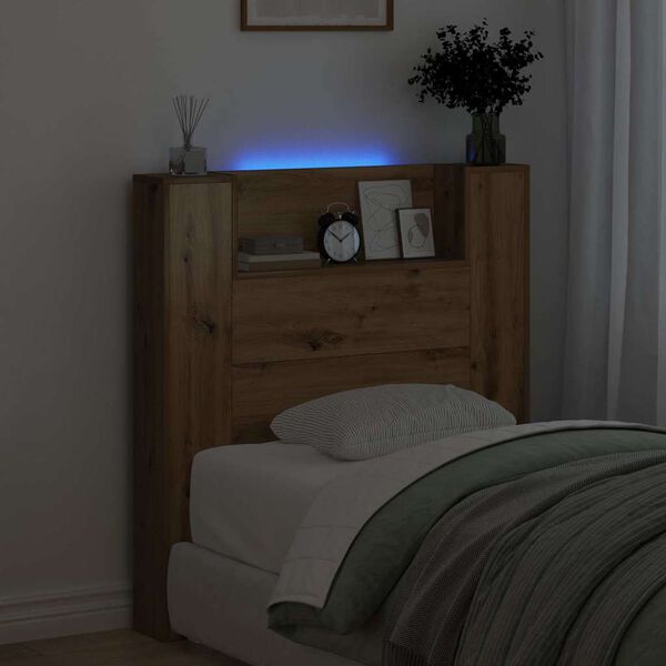 vidaXL Облегалка за глава Дъб 100 x 15 x 103,5 см Инженерно дърво