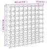 vidaXL Поставка за вино за 72 бутилки 90,5x23x90,5 см бор масив