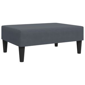 vidaXL Табуретка, тъмносива, 77x55x31 см, кадифе