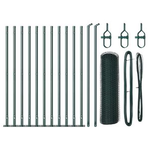 vidaXL Стълб за ограда. Зелено