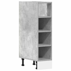 vidaXL Долен шкаф "Рига", сив, бетонен, 20x44,5x81,5 см, инженерно дърво