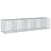 vidaXL Габионна кошница с покритие, 450x100x100 см, поцинковано желязо