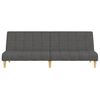 vidaXL 2-местно разтегателно канапе, тъмносиво, текстил