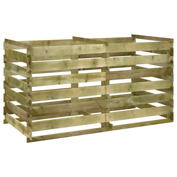 vidaXL Компостер от летви, импрегнирана борова дървесина, 180x90x90 см