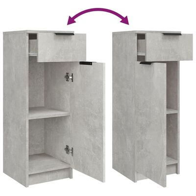 vidaXL Комплект шкафове за баня от 5 части бетонно сив инженерно дърво