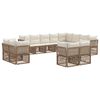 vidaXL Градински Софа Комплект 12 pcs Бежово полиратан