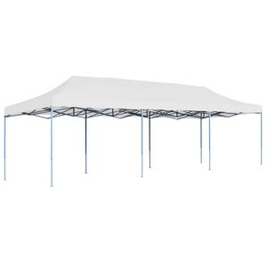 vidaXL Сгъваема парти шатра, 3x9 м, бяла