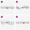 vidaXL Комплект дивани за открито 8 pcs Естествено и светло сиво