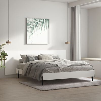 vidaXL Стенна табла за легло, бяла, 240x1,5x80 см, инженерна дървесина