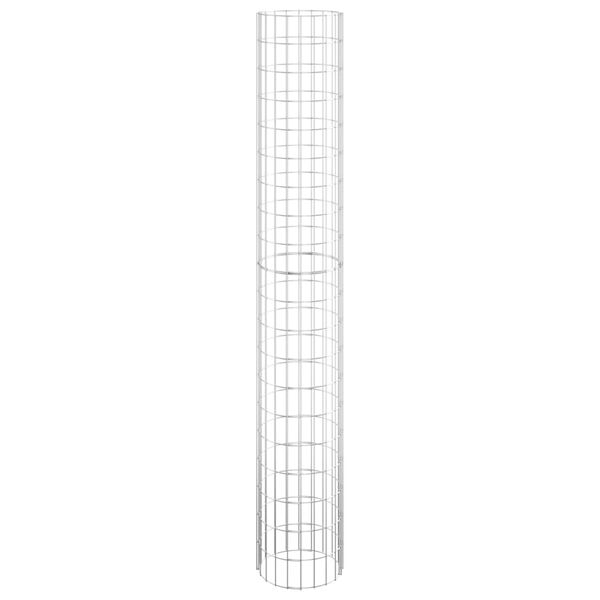 vidaXL Габион кръгли повдигнати лехи 3бр поцинкована стомана Ø30x200см