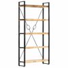 vidaXL Библиотека с 5 рафта, 90x30x180 см, манго масив