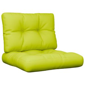 vidaXL Палетни възглавници, 2 бр, яркозелени, текстил