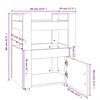 vidaXL Кухненска количка, сив сонома, 60x45x80 см, инженерно дърво