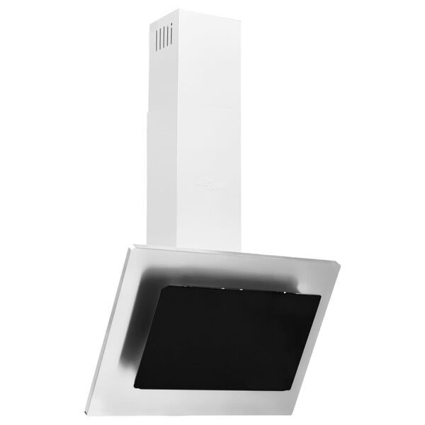 vidaXL Стенен абсорбатор, 60 см, инокс и закалено стъкло, сребрист