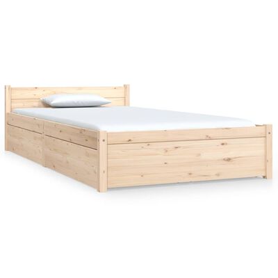 vidaXL Рамка за легло с чекмеджета, 90x200 см