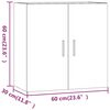 vidaXL Стенен шкаф, бетонно сив, 60x30x60см, инженерно дърво