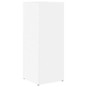 vidaXL Стойка за чадър Бяло 25 x 24,5 x 64 см Инженерна дървесина