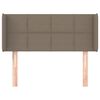 vidaXL Горна табла за легло, таупе, 103x16x78/88 см, плат