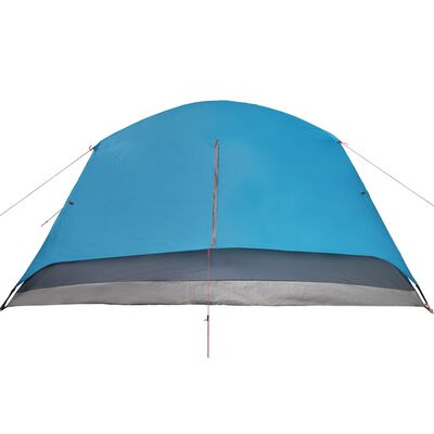 vidaXL Къмпинг палатка с веранда, 4-местна, синя, водоустойчива