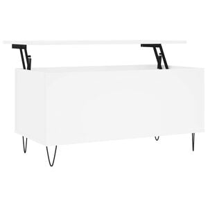 vidaXL Кафе маса, бяла, 90x44,5x45 см, инженерно дърво