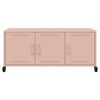 vidaXL ТВ шкаф, розов, 100,5x39x43,5 см, стомана