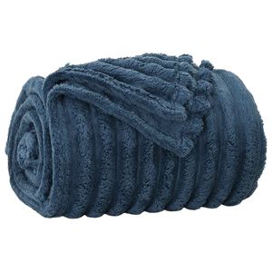 vidaXL Одеяло Морски син 150 x 130 см 0.45 kg Мека вълна