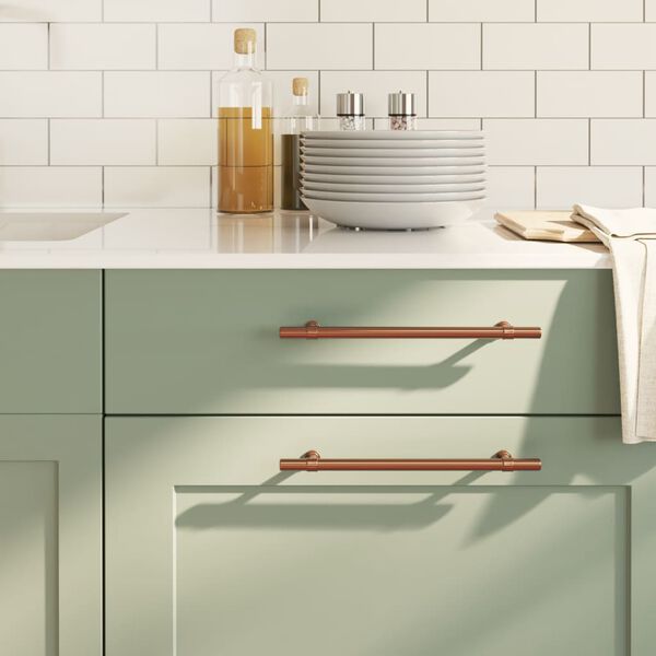 vidaXL Дръжки за шкафове, 10 бр, бронз, 192 мм, неръждаема стомана