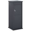 vidaXL Пощенска кутия Антрацит 40 x 40 x 100 cm Стомана