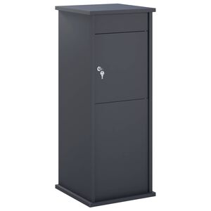 vidaXL Пощенска кутия Антрацит 40 x 40 x 100 cm Стомана