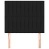 vidaXL Табла за легло, черна, 80x5x118/128 см, плат