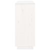 vidaXL Сайдборд, бял, 104,5x34x80 см, бор масив