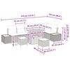 vidaXL Градински Софа Комплект 9 pcs Бежово полиратан