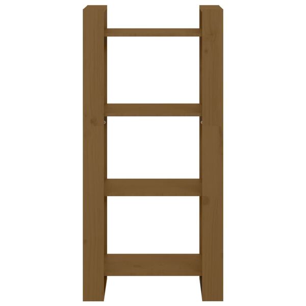 vidaXL Библиотека/разделител за стая, меденокафява, 60x35x125 см, бор