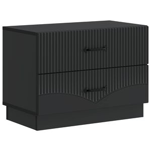 vidaXL Нощен шкаф Черно 62 x 34,5 x 44,5 см Инженерна дървесина