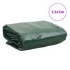 vidaXL Брезент зелен 3,5x5 м 650 г/м&sup2;