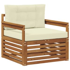 vidaXL Комплект дивани за открито Солидно акациево дърво и полиестер