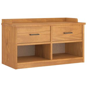 vidaXL Пейка за коридор SANDNES 87x40x50 см, масивна дървесина, бор