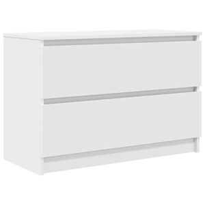 vidaXL ТВ шкаф бял 80x35x54 cm Изработена дървесина