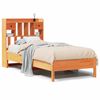 vidaXL Легло с етажерка за книги, без матрак, 100x200 см, бор масив