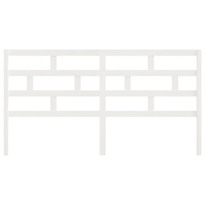 vidaXL Горна табла за легло, бяла, 206x4x100 см, бор масив