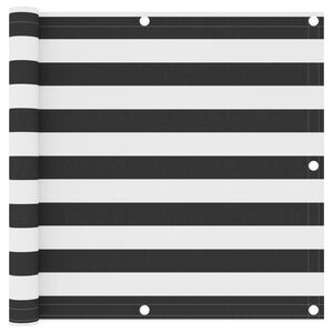 vidaXL Балконски параван, антрацит и бяло, 90x400 см, оксфорд плат